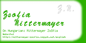 zsofia mittermayer business card