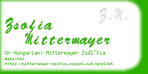 zsofia mittermayer business card